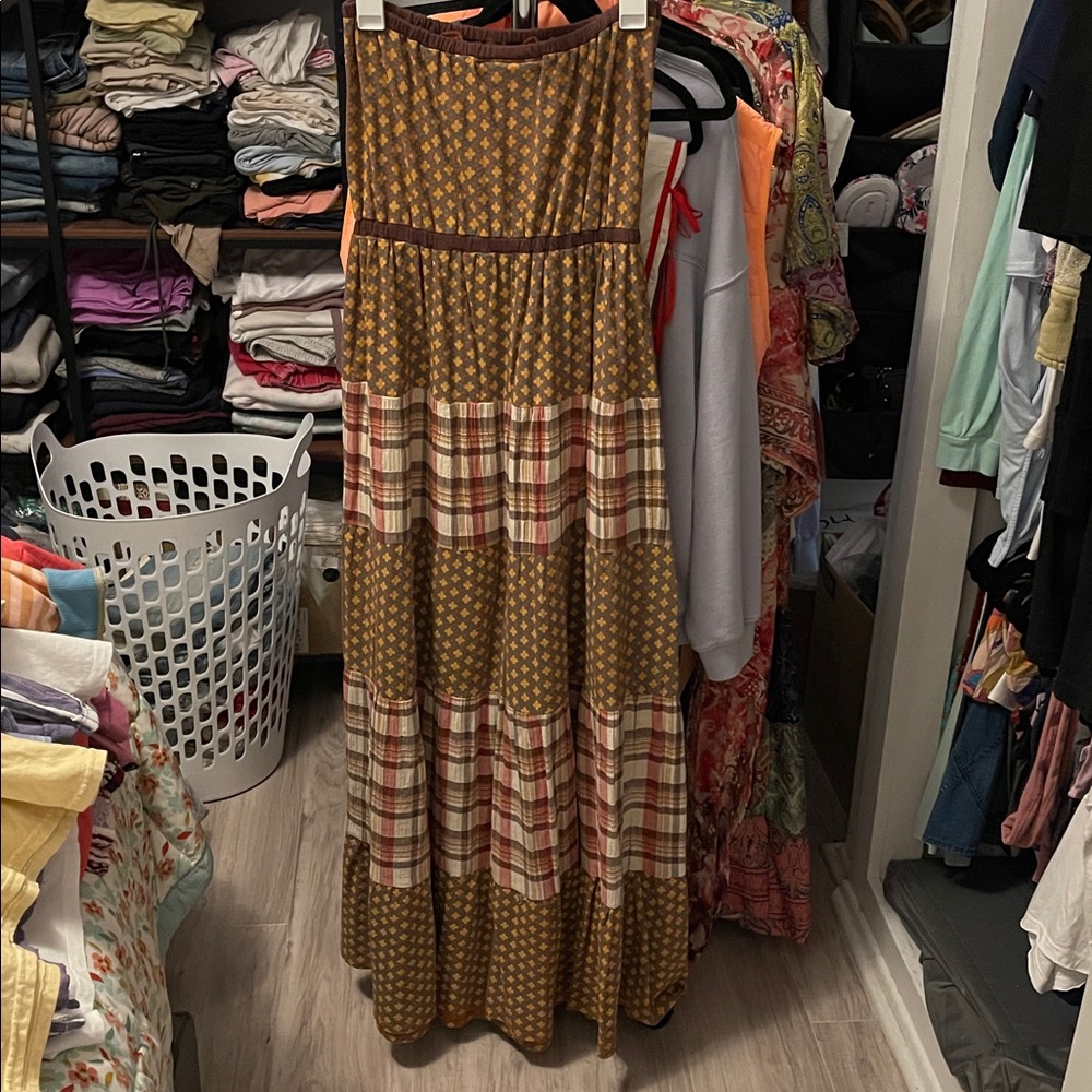 Scrapbook Original Bohemian Patchwork Maxi Dress - image 4